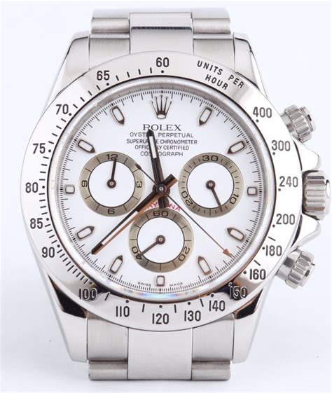 rolex daytona white face used|rolex daytona 116520 40 mm.